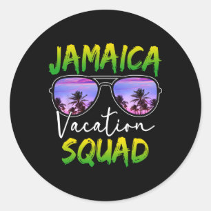 Adesivo Redondo Jamaica Vacation Squad 2025 Matching Group Family