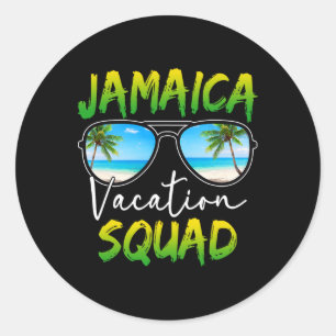 Adesivo Redondo Jamaica Vacation Squad 2025 Matching Group Family
