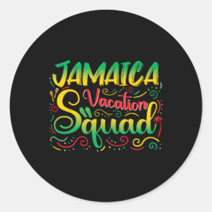 Adesivo Redondo Jamaica Vacation Squad 2025 Outfit Matching Family