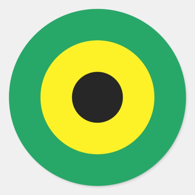 Adesivo Redondo Jamaican Mod Round Sticker 2 (Frente)
