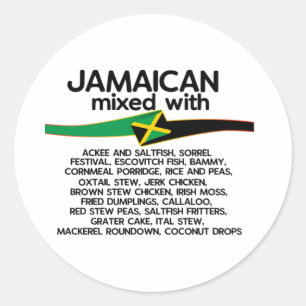 Adesivo Redondo Jamaicano Misturado com Jamaica Orgulhosa