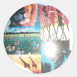 Adesivo Redondo Jambo Kenya Hakuna Matata