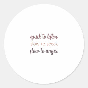 Adesivo Redondo James 1:19, Sticker