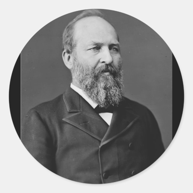 Adesivo Redondo James Garfield 20 (Frente)