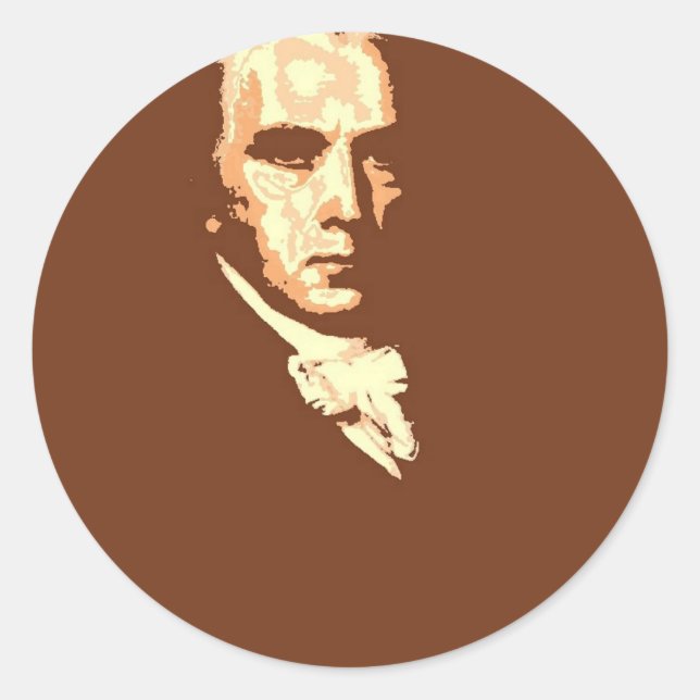 Adesivo Redondo James Madison 4 (Frente)