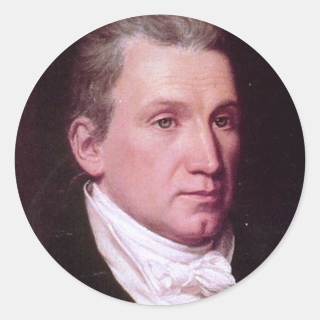 Adesivo Redondo James Monroe (Frente)