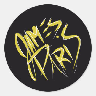 Adesivo Redondo James Paris Sticker