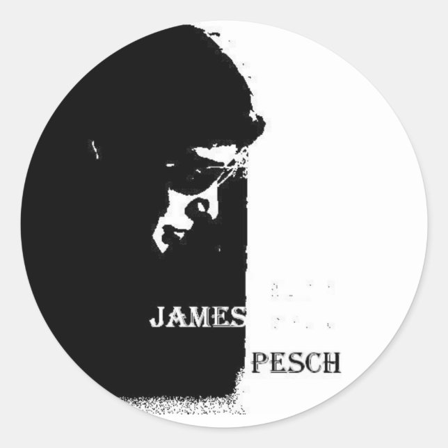 Adesivo Redondo James Pesch Stickers (Frente)