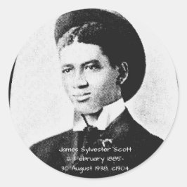 Adesivo Redondo James Sylvester Scott