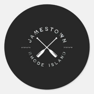 Adesivo Redondo Jamestown Rhode Island Ri