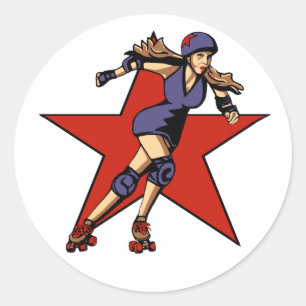 Adesivo Redondo jammer do rollergirl
