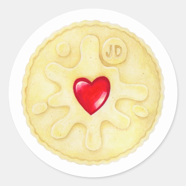 Adesivo Redondo Jammie Dodger Biscuit Sticker (Frente)