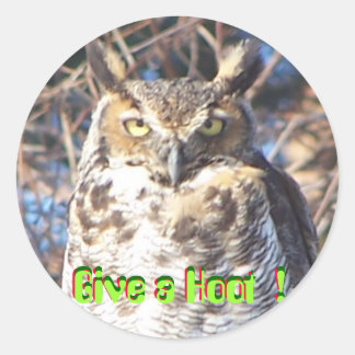 Adesivo Redondo jan112009 009, Dê um Hoot !, Dê um Hoot !, ...