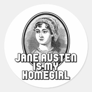 Adesivo Redondo Jane Austen