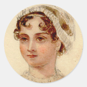 Adesivo Redondo Jane Austen Stickers