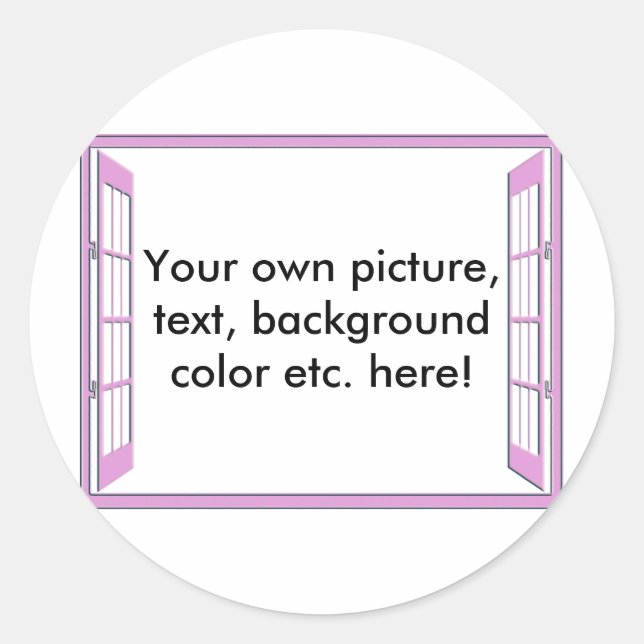 Adesivo Redondo Janela de Oportunidade (Frente)