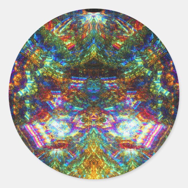 Adesivo Redondo Janela de vidro retida (Frente)