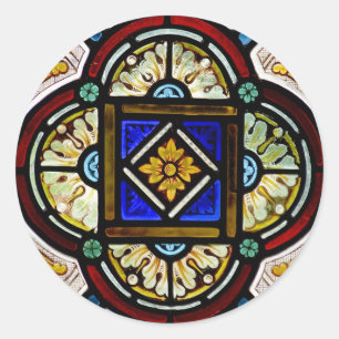 Adesivo Redondo Janela de vidro retida