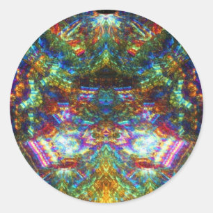 Adesivo Redondo Janela de vitral