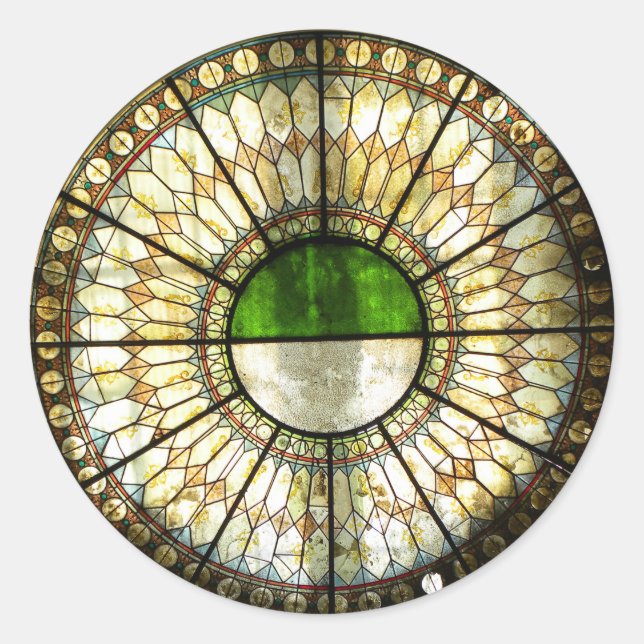 Adesivo Redondo Janela Ucraniana (Frente)