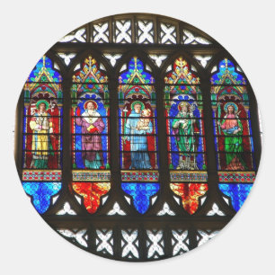 Adesivo Redondo Janelas de vitral de Anthony de santo