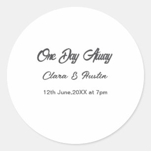 Adesivo Redondo jantar de ensaio Um dia à noite antes do nome da
