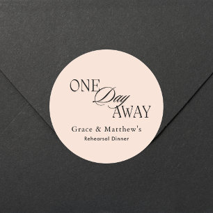 Adesivo Redondo Jantar de Ensaios Elegante Um Dia à Parte Rosa Beg