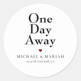 Adesivo Redondo Jantar de Ensaios Simples e Elegante a Um Dia de D