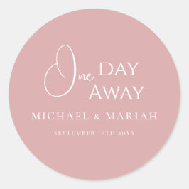 Adesivo Redondo Jantar de Rehearsal Simples e Elegante a Um Dia de