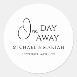 Adesivo Redondo Jantar de Rehearsal Simples Elegante a Um Dia de D