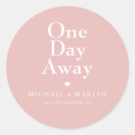 Adesivo Redondo Jantar de Rehearsal Simples Elegante Um Dia à Fren