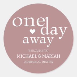Adesivo Redondo Jantar Simples Elegante na Véspera da Ensaio 