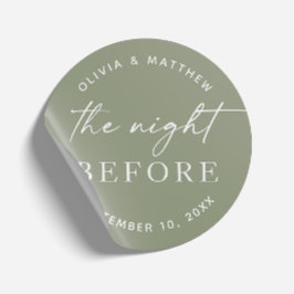 Adesivo Redondo Janto de ensaio em Woodland. Sage Green Night Ante