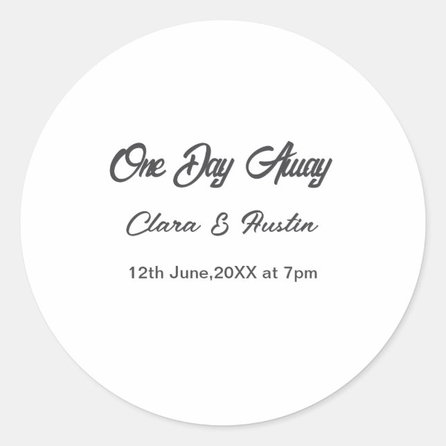 Adesivo Redondo Janto de ensaio Um dia fora da noite antes do nome (Frente)