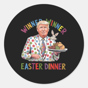 Adesivo Redondo Janto de Páscoa Vencedor do Trump