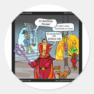 Adesivo Redondo Janto No Inferno, Engraçados Ofertas Camisetas Car