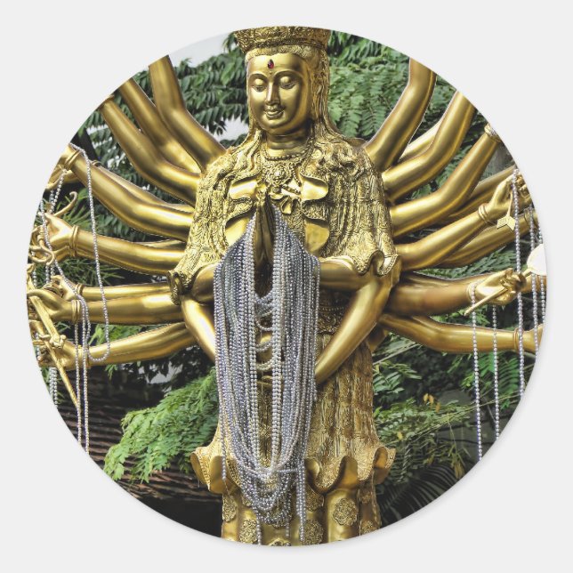 Adesivo Redondo Jao Mae Kuan Im Round Stickers (Frente)