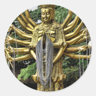 Adesivo Redondo Jao Mae Kuan Im Round Stickers