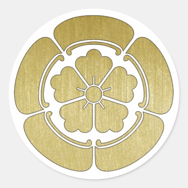 Adesivo Redondo JAPAN NobunagaOda mokkomon Syougun Cool (Frente)