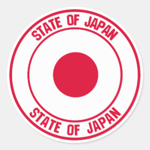 Adesivo Redondo Japan Round Emblem