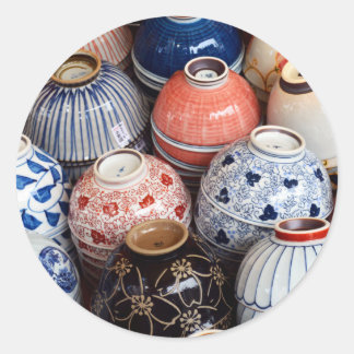 Adesivo Redondo Japanese Bowls: Tokyo