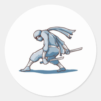 Adesivo Redondo Japanese Ninja