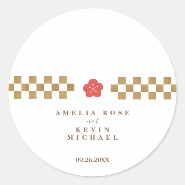 Adesivo Redondo Japanese Touch Bridal (Frente)