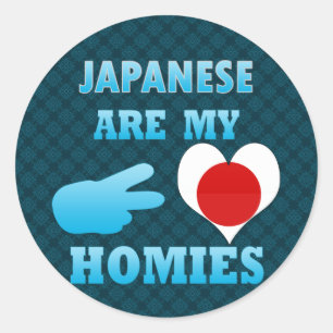Adesivo Redondo Japaneses é meu Homies