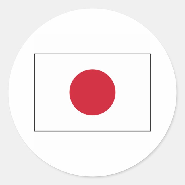 Adesivo Redondo Japão FLAG Internacional (Frente)