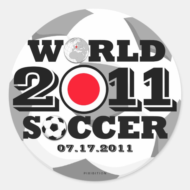 Adesivo Redondo Japão Mulheres 2011 Champs Sticker (Frente)