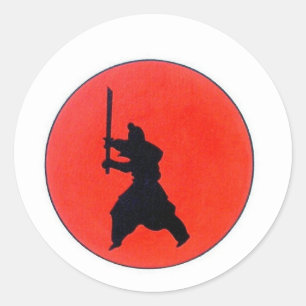 Adesivo Redondo Japonês Bushido