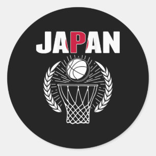 Adesivo Redondo Japonês Bysketbyll Lovers Jersey Suporta Japonês P