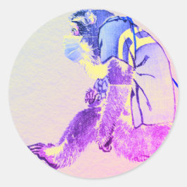 ADESIVO REDONDO JAPONÊS COM VÍDEO PERSONALIZADO DE MÁSCARA ROSTA