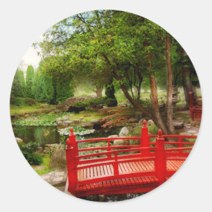 Adesivo Redondo Japonês - Harmonia e Natureza